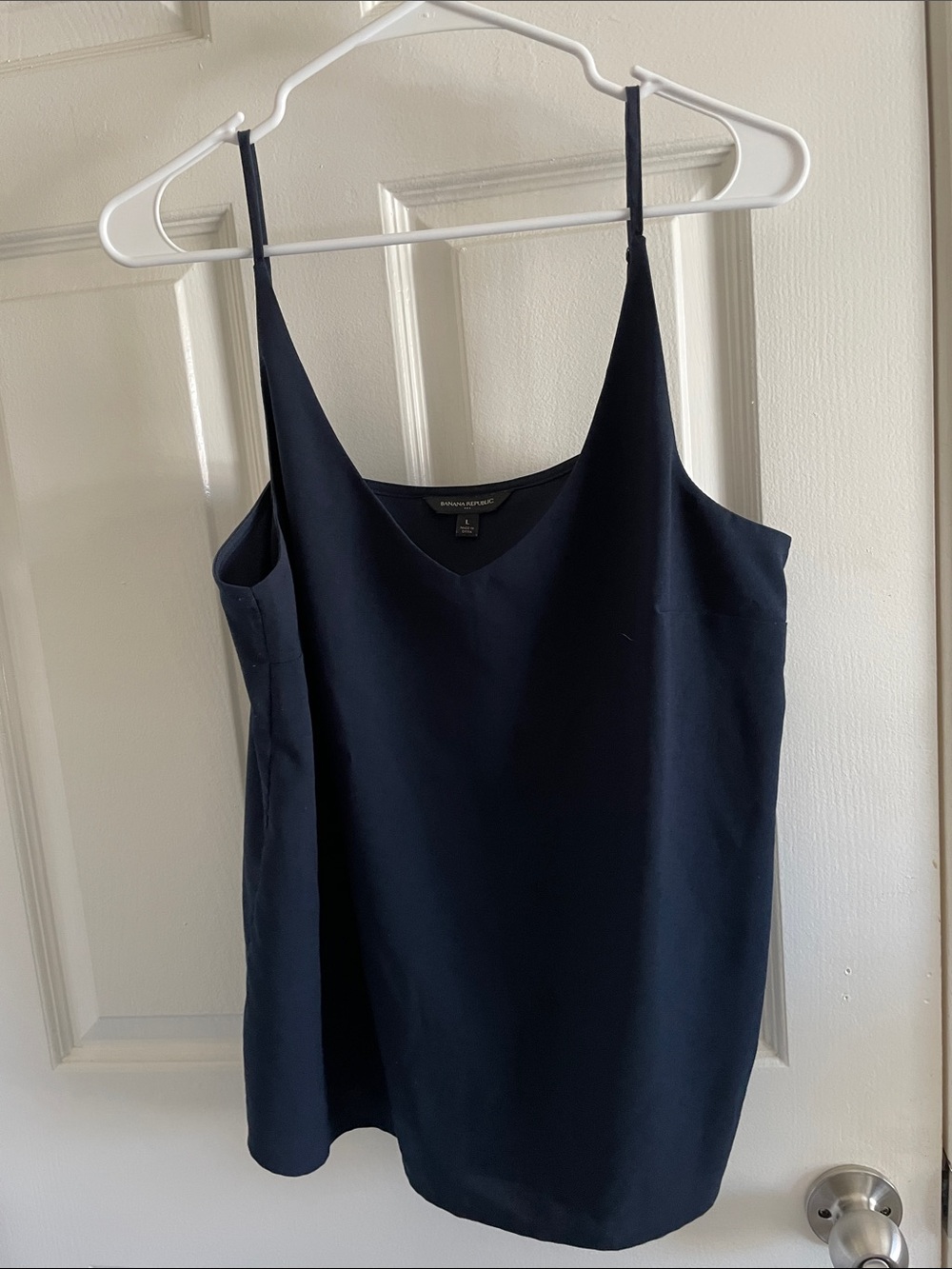 Banana Republic Dark Navy V-Neck Spaghetti Strap Women's Top L